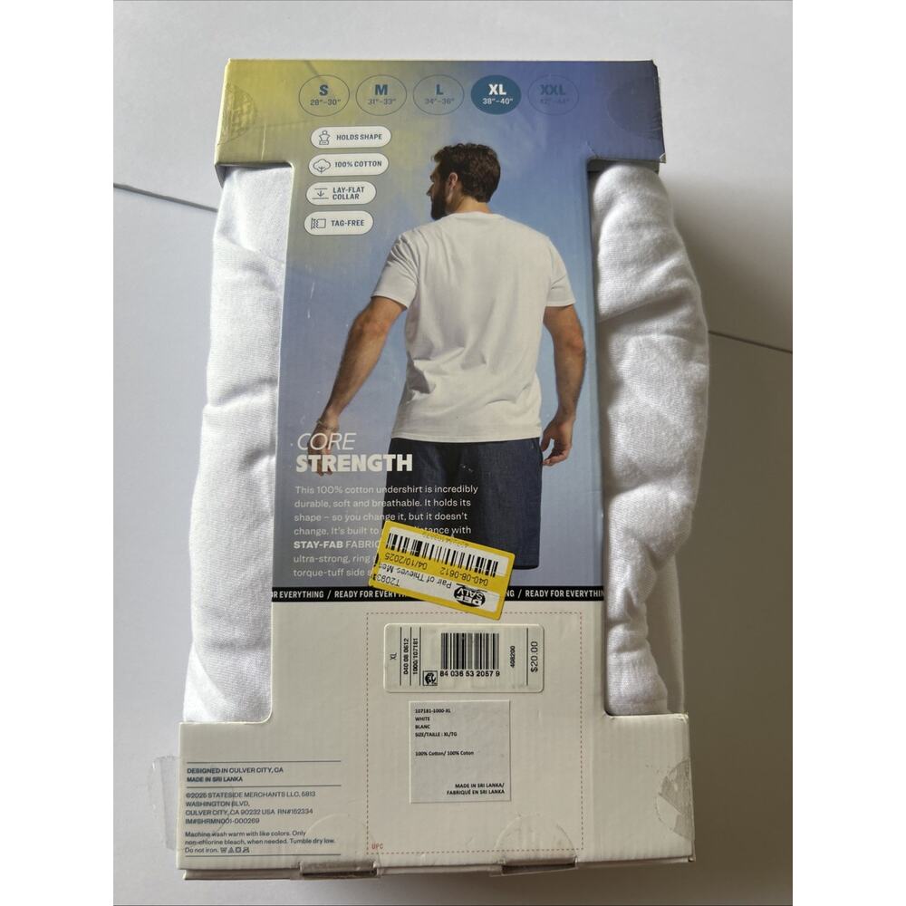 PAIR OF THIEVES Mens Shirt XL White 3-Pack Crew T-Shirt Ultra Soft SUPERIAIR - Picture 2 of 2